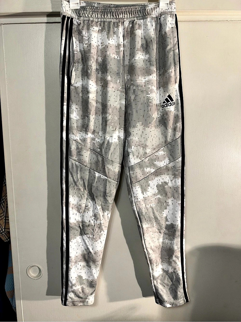 adidas Tiro 19 Digital Camo Training Pants Gray & White Medium
